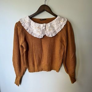 SHEIN ditsy floral peter pan collar blouse